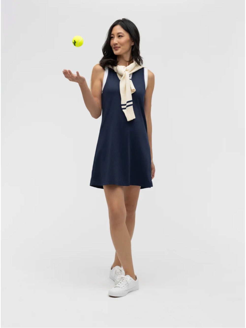 Midspring Sport Nora Sleeveless Navy Dress - UPF 50+ Golf and Tennis Dress